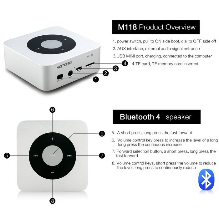 MATE Wireless Bluetooth Speaker Portable Mini Lightweight Speaker Outdoor Mobile phone Hands-free Speaker N4