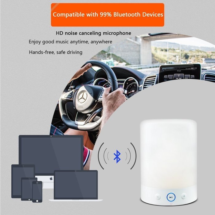 Wireless Bluetooth Speakers,W-inds Portable Multifunctional Bluetooth Speaker with Smart Touch LED Mood Lamp,... N4