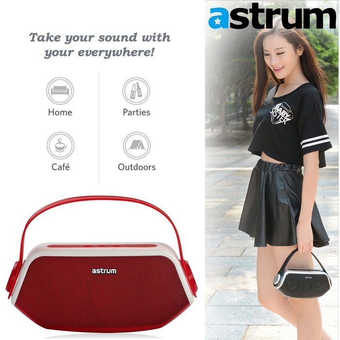 Astrum ST210 Portable Outdoor Wireless Bluetooth Speaker - HD Sound w Built-in Mic, FM Radio, Torchlight, Power... N3