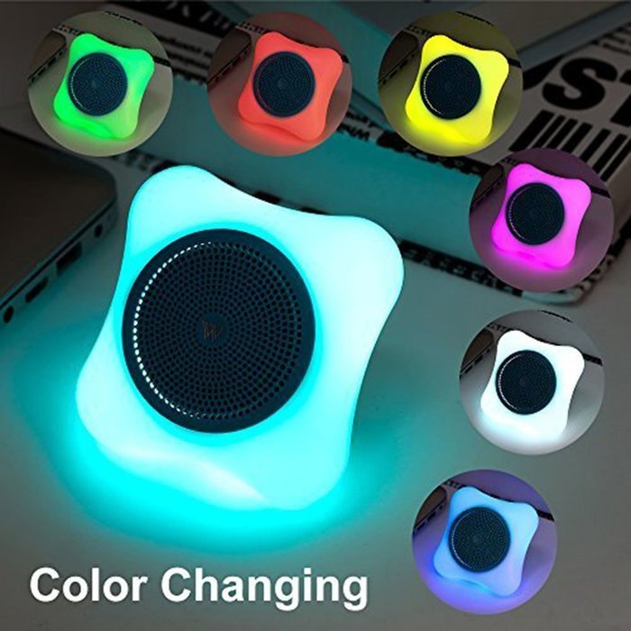Mini Bluetooth Speakers With Colorful Light By BOOMER VIVI Wireless Portable Speaker Changing Color Light for... N4