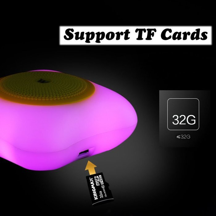 Mini Bluetooth Speakers With Colorful Light By BOOMER VIVI Wireless Portable Speaker Changing Color Light for... N11