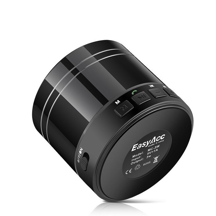 EasyAcc Mini Bluetooth Speaker Wireless Bluetooth Portable Rechargeable Microphone Support Micro SD Card Playing... N2