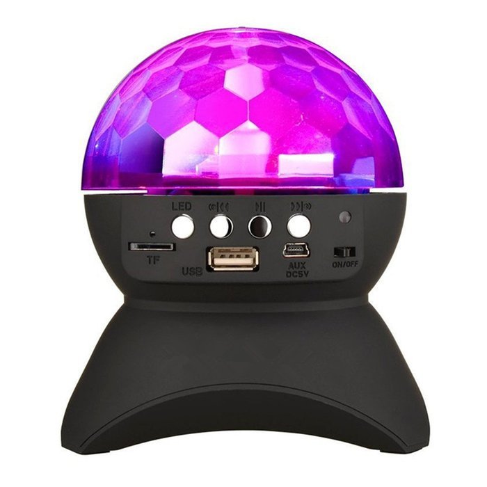 Colorful LED Strobe Speaker Dolida Multi Changing Color Rotating Crystal Bulb Wireless Bluetooth Stage Party Light...