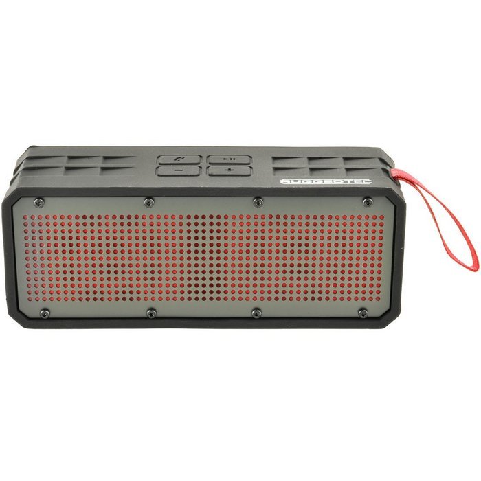 RuggedTec RoqBloq Portable Bluetooth Speaker Outdoor Rugged Water Resistant, Dust & Shock Proof (Black/Red) N7