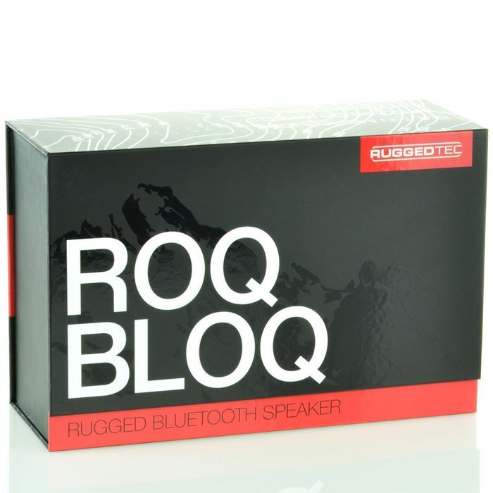 RuggedTec RoqBloq Portable Bluetooth Speaker Outdoor Rugged Water Resistant, Dust & Shock Proof (Black/Red) N8