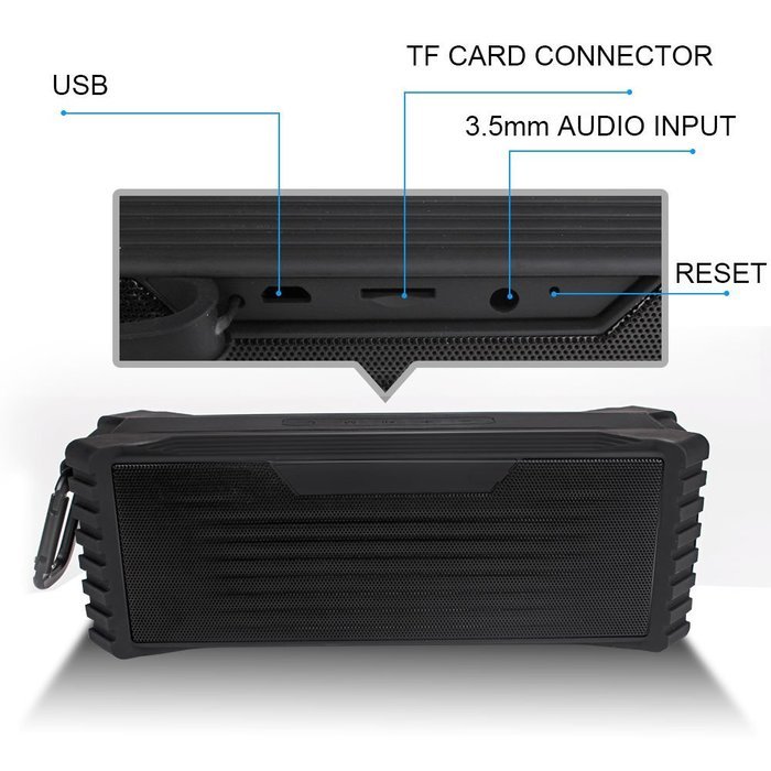 FSTgo Mini Portable Hanging Outdoor Wireless Bluetooth Speaker, Loud Volume 20W, 2600mA Battery, Handsfree, 3.5mm...