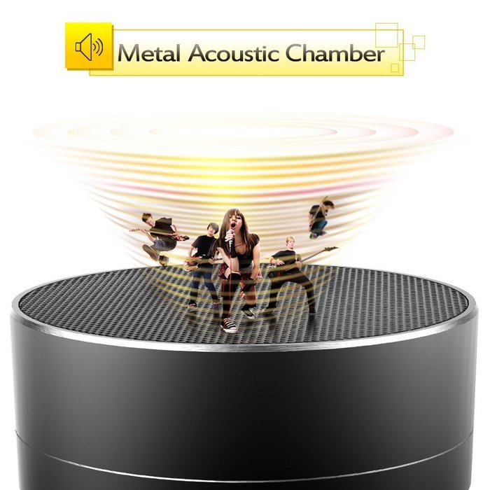 Jemma A10 Bluetooth Speaker Wireless Portable LED Metal Crystal Clear Sound Loud Volume More Bass Hand Free with... N2