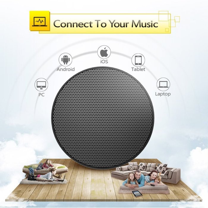 Jemma A10 Bluetooth Speaker Wireless Portable LED Metal Crystal Clear Sound Loud Volume More Bass Hand Free with... N4