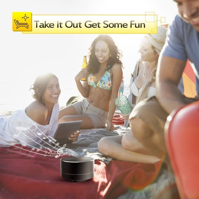 Jemma A10 Bluetooth Speaker Wireless Portable LED Metal Crystal Clear Sound Loud Volume More Bass Hand Free with... N6