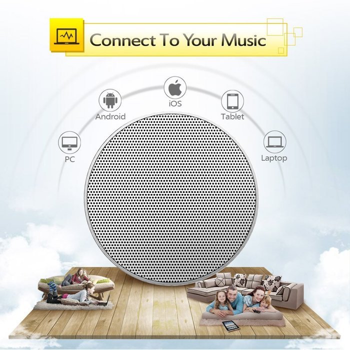 Jemma A10 Bluetooth Speaker Wireless Portable LED Metal Crystal Clear Sound Loud Volume More Bass Hand Free with... N11