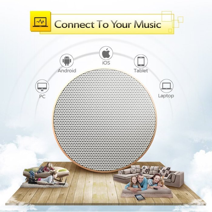 Jemma A10 Bluetooth Speaker Wireless Portable LED Metal Crystal Clear Sound Loud Volume More Bass Hand Free with... N18