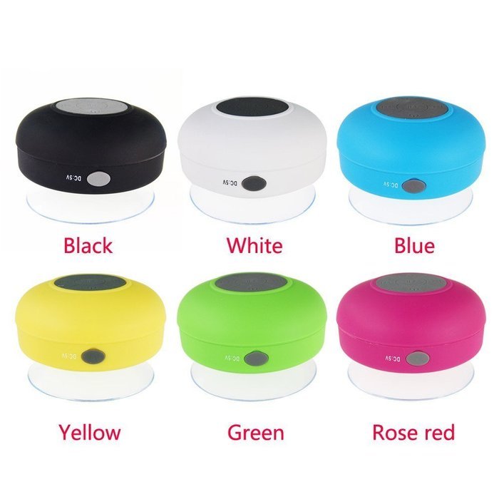 Portable Waterproof Wireless Bluetooth Speaker Shower Car Handsfree Receive Call & Music Suction Phone Mic Blue...