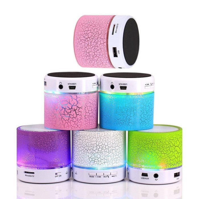 WONFAST&reg; Portable Mini Color Led Changeable Wireless Bluetooth Speakers with Microphone Support TF Card for iPhone... N7