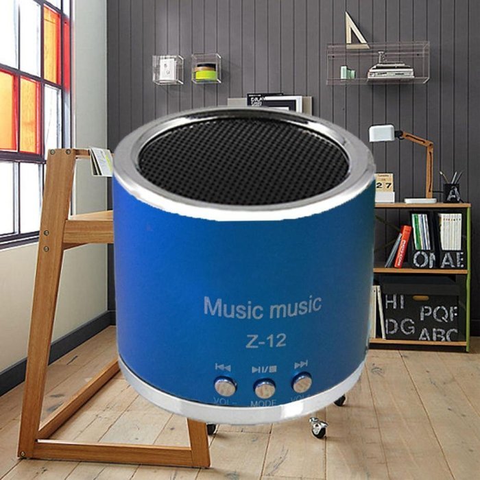 Speaker, Dreaman Wireless Portable Mini Speaker FM Radio USB Micro SD TF Card MP3 Player Blue N3