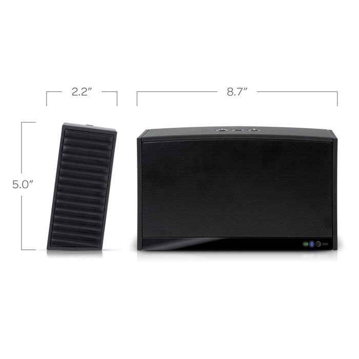 AT&T Upbeat Portable Bluetooth Speaker - Black (BTS100) N5