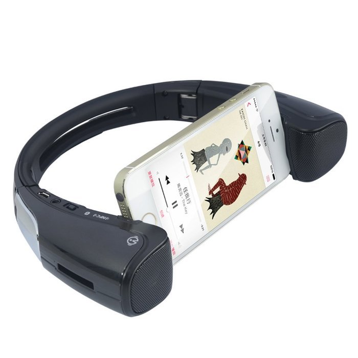 Cowin iStage Mini Portable Bluetooth Speaker Stand for Phone - Black N2