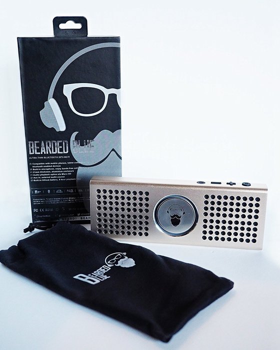 Bearded Blue Premium Stereo Bluetooth Speaker, Powerful Stereo Sound, HD Bass, Hands Free Chats, Portable Wireless... N4