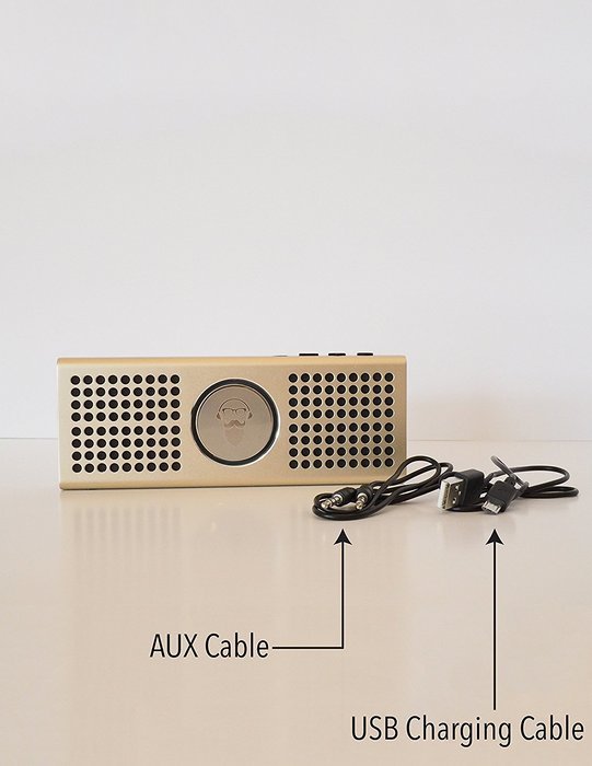 Bearded Blue Premium Stereo Bluetooth Speaker, Powerful Stereo Sound, HD Bass, Hands Free Chats, Portable Wireless... N6