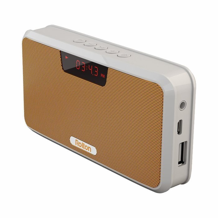 Rolton E300 Multi-functional Portable Wireless Bluetooth Stereo Speaker with Power Bank, FM Radio (Blue) N8