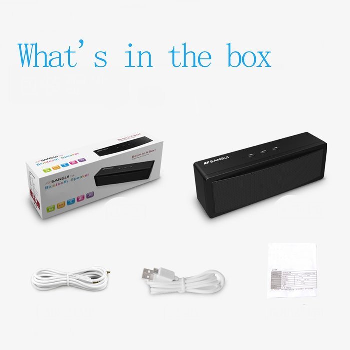 Saking Sansui Portable Wireless Bluetooth Speaker,Dual Driver Speakerphone,High Definition Audio,Built-in Microphone... N9