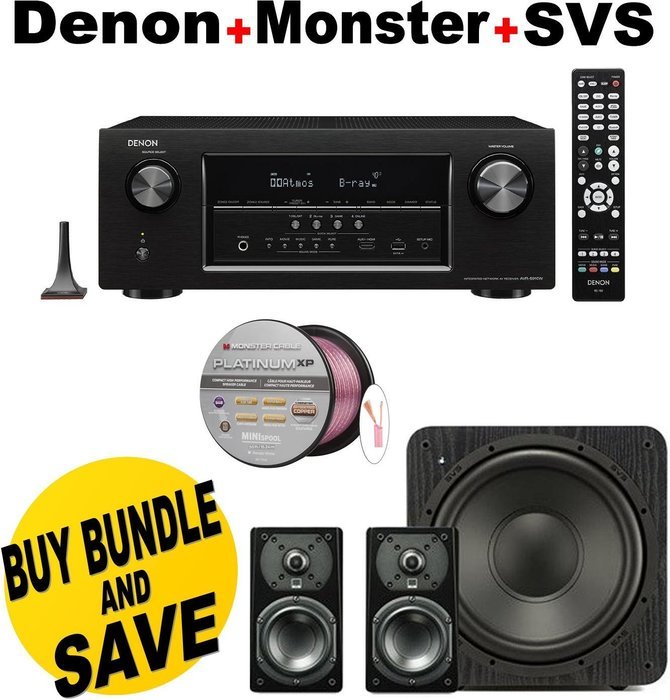 Denon AVR-S910W 7.2 Full 4K Ultra HD Channel Receiver With Bluetooth/HDCP2.2 + SVS Prime Satellite 2.1 Premium...