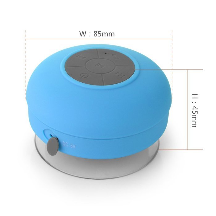 Loveboat Mini Water Resistant Bluetooth 3.0 Shower Speaker Handsfree Wireless Portable Speakerphone with Suction... N3