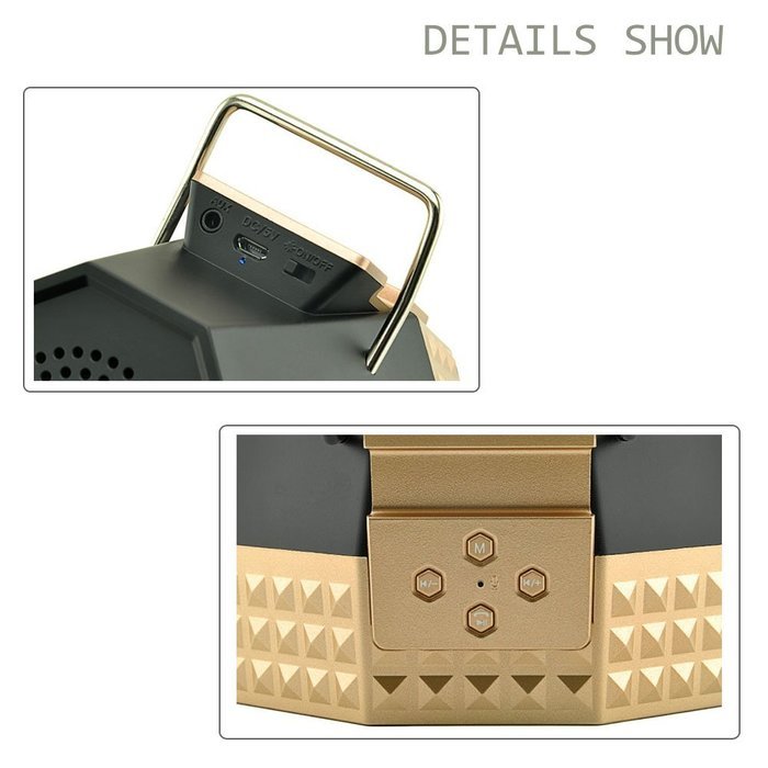 Bluetooth Speaker With Intelligent spectrum LED Light BOOMER VIVI Wireless V4.0 Bluetooth Eco Speaker HiFi Subwoofer... N3