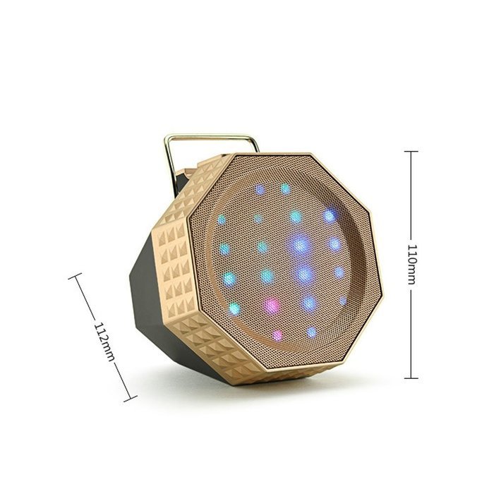 Bluetooth Speaker With Intelligent spectrum LED Light BOOMER VIVI Wireless V4.0 Bluetooth Eco Speaker HiFi Subwoofer... N4