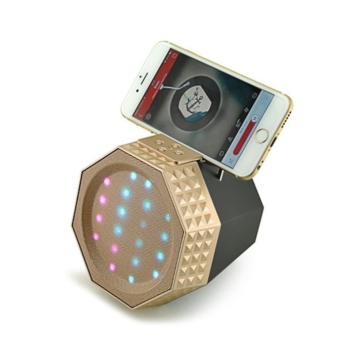 Bluetooth Speaker With Intelligent spectrum LED Light BOOMER VIVI Wireless V4.0 Bluetooth Eco Speaker HiFi Subwoofer... N6