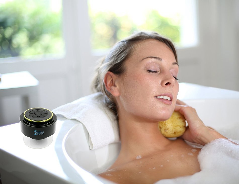 Superior Sounds BT-W110 Waterproof & Portable Bluetooth Shower Speaker with Built-in Mini Mic N8