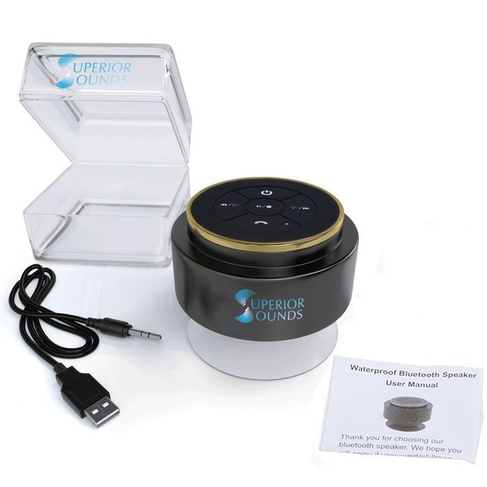 Superior Sounds BT-W110 Waterproof & Portable Bluetooth Shower Speaker with Built-in Mini Mic N9