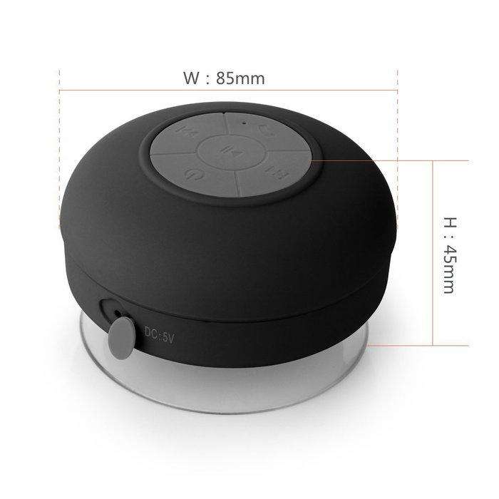 Loveboat Mini Water Resistant Bluetooth 3.0 Shower Speaker Handsfree Wireless Portable Speakerphone with Suction... N28