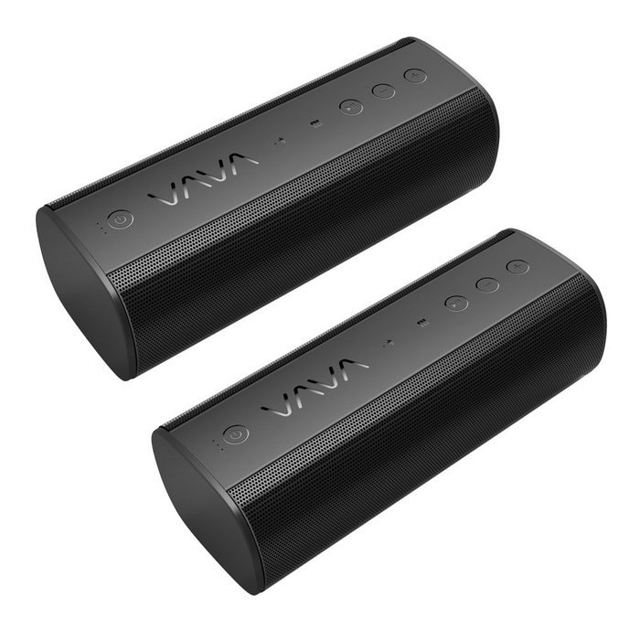 VAVA Voom 20 2 Set of Bluetooth Portable Speakers with Dual 8W Drivers & 2 Passive Subwoofers (Wireless, IPX5...