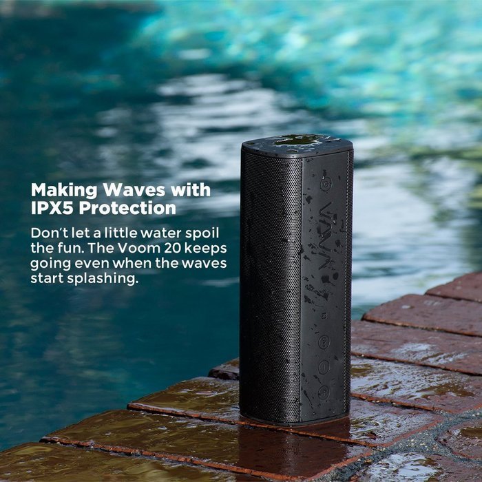 VAVA Voom 20 2 Set of Bluetooth Portable Speakers with Dual 8W Drivers & 2 Passive Subwoofers (Wireless, IPX5... N3