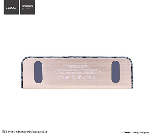 HOCO BS4 Metal Tabletop Rechargeable Wireless Bluetooth Speaker - Golden N4