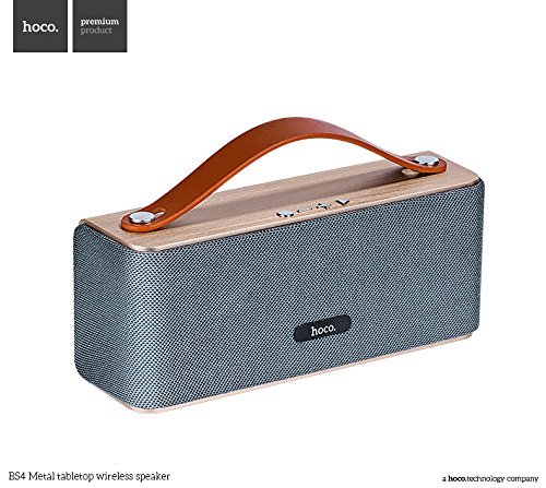 HOCO BS4 Metal Tabletop Rechargeable Wireless Bluetooth Speaker - Golden N6