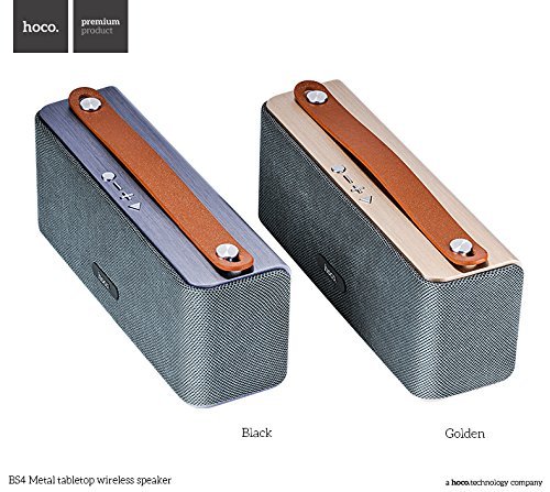 HOCO BS4 Metal Tabletop Rechargeable Wireless Bluetooth Speaker - Golden N7