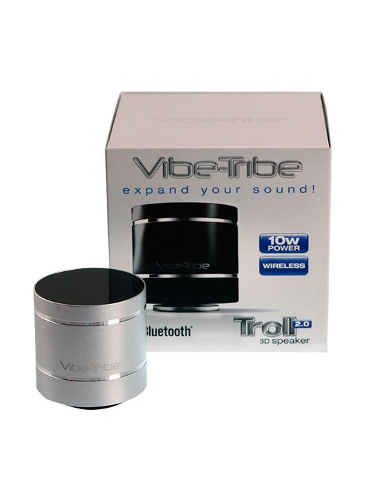 Vibe-Tribe Troll 2.0: 10W Compact Bluetooth Vibration Speaker Silver N5