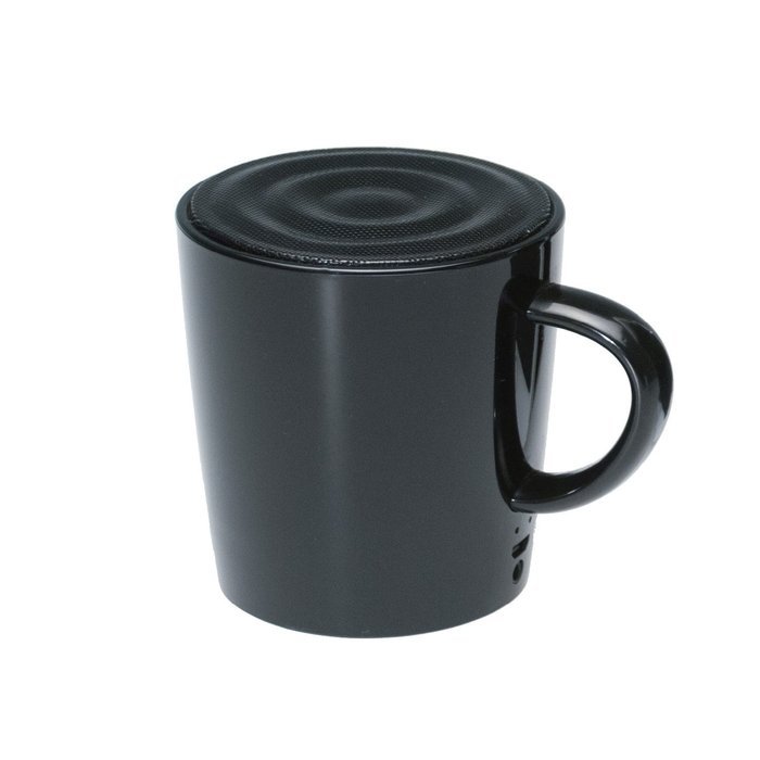 CTA Digital SP-BMSW Bluetooth Speaker Mug with Mug Stand & Porcelain Mugs N12