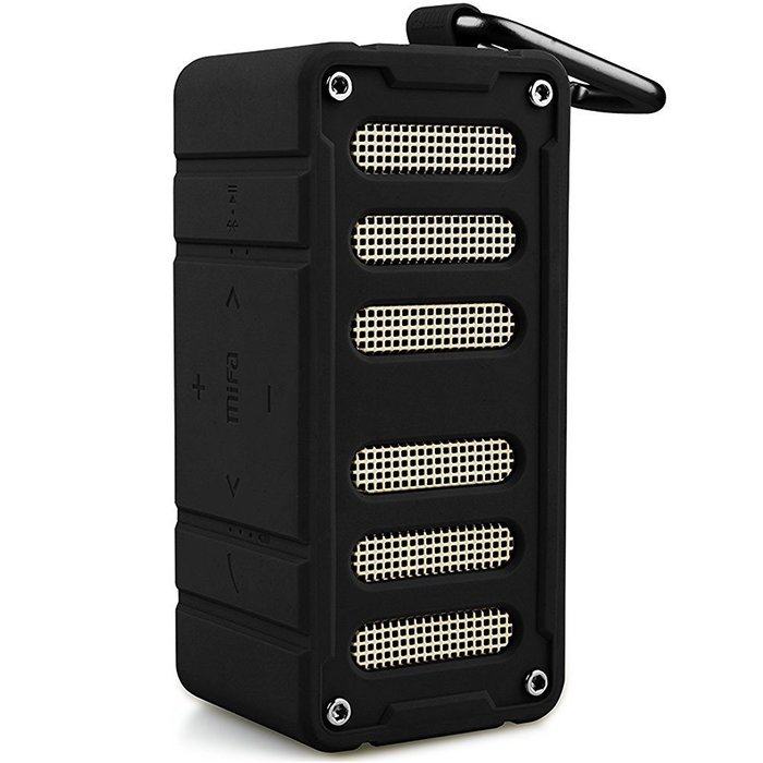 MIFA F6 Bluetooth Speaker Portable Speaker Outdoor Wireless Speaker Waterproof IPX4 Compatible(Black)