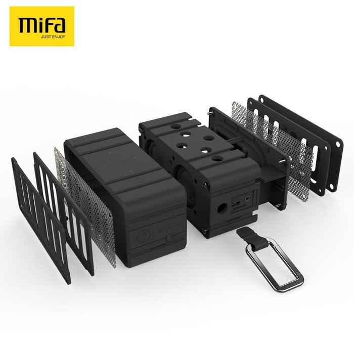 MIFA F6 Bluetooth Speaker Portable Speaker Outdoor Wireless Speaker Waterproof IPX4 Compatible(Black) N5