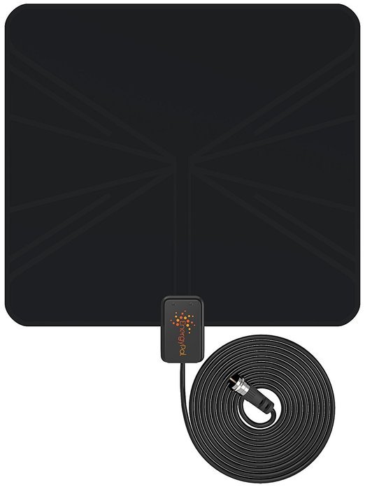 EnergyPal AN51 Amplified Indoor HDTV Antenna 50 Mile Range With Power Supply and 10ft Coax Cable N7