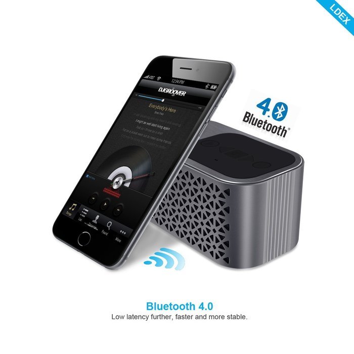 [2016 Aluminum Bluetooth Speaker 4.0 , 4400mAh battery for 24-Hour Playtime, Dual 5 Watt Drivers, Built-in Mic... N3