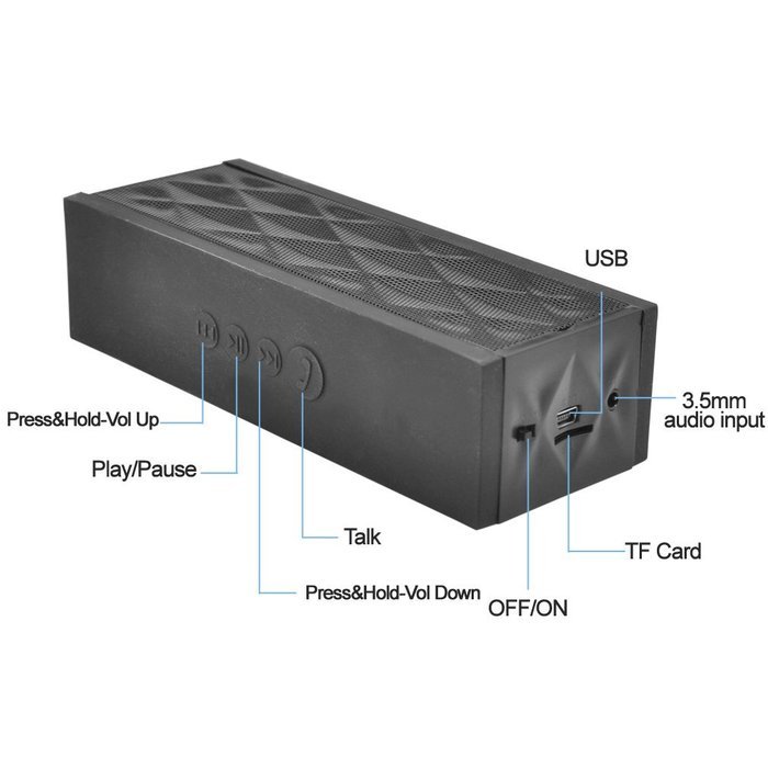 Jinwode Computer Bluetooth Wireless Speakers with Handsfree Speakerphone Portable Wireless outdoor Speaker with... N2