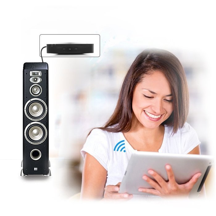 Poweradd&trade; NFC-Enabled Wireless Bluetooth Audio Receiver Adapter with Hi-Fi Sound Quality for Home Stereo Sound... N4