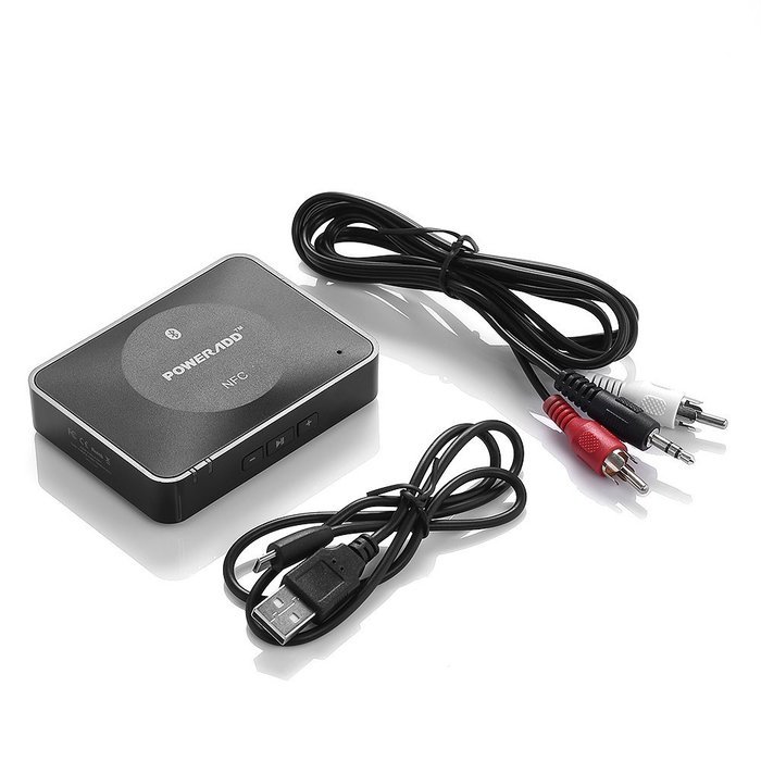 Poweradd&trade; NFC-Enabled Wireless Bluetooth Audio Receiver Adapter with Hi-Fi Sound Quality for Home Stereo Sound... N7