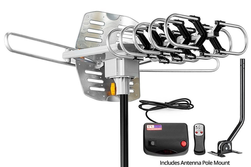 ViewTV Outdoor Amplified Antenna - 150 Miles Range - 360&deg; Rotation - Wireless Remote N7