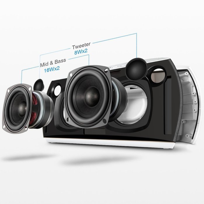 Bluetooth speakers, 01 Audio Quartet Eclipse Wireless speaker - White N3