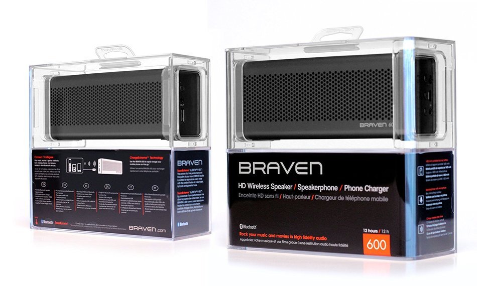 Braven BZ600RBA 600 Wireless Bluetooth Speaker/PowerBank - Retail Packaging - Red N4