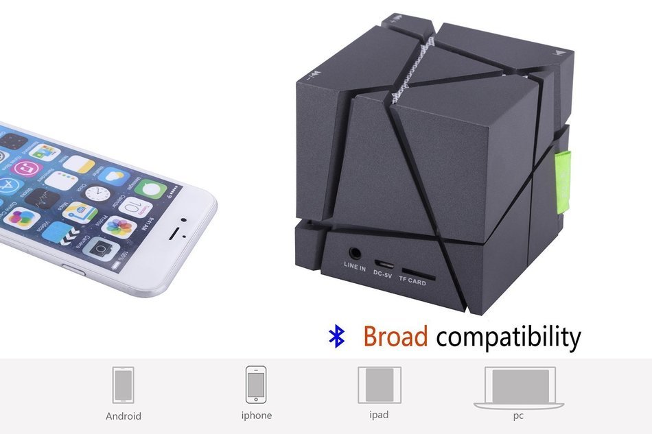 OKCSC(TM) Bluetooth 3.0 Colorful Speaker Magic Cube Square LED Portable Wireless SuperBass Stereo Mini Music Player... N4